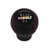 Kamei Audi 100 S4 Typ 4A C4 1991-1994 UR S6 C4 Typ 4a5 Avant Typ 4a9 1994-1997 Red Stitched Leather Shift Knob 5 Speed M12X1.5