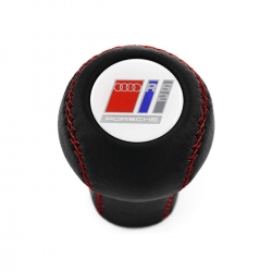 Audi 8C B4 80 RS2 Porsche Avant 1992-1996 Red Stitch Leather Shift Knob 5/6 Speed Manual Transmission Screw-On Type M12x1.5