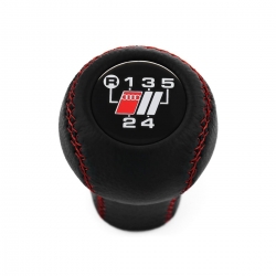 Kamei Sport 100 S4 Typ 4A C4 1991-1994 UR S6 C4 Typ 4a5 Avant Typ 4a9 1994-1997 Red Stitched Leather Shift Knob 5 Speed M12X1.5