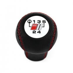 Audi S Sport White Emblem 100 S4 Typ 4A C4 1991-1994 UR S6 C4 Typ 4a5 Avant Typ 4a9 1994-1997 Red Stitch Gear Shift Knob 5 Speed