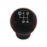 Audi Leather Gear Shift Knob Red Stitched 4 Speed Manual Transmission Shifter Lever Screw-On Type M12x1.5