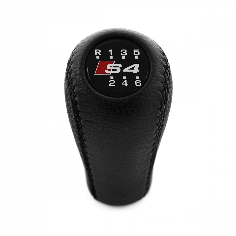 Audi 8D B5 A4 / S4 1994-2001 Leather Gear Shift Knob 6 Speed Manual Transmission Shifter Lever Screw-On Type M12x1.5