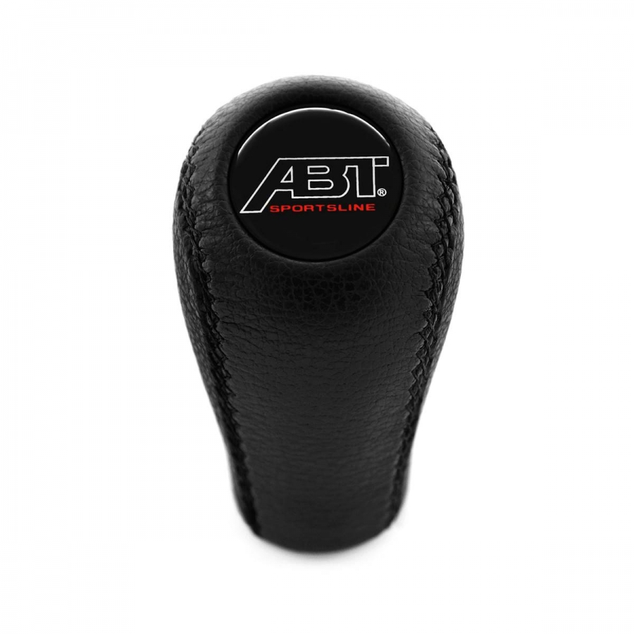 Audi ABT Genuine Leather Gear Shift Knob Stick 5-6 Speed Manual Transmission Shifter Lever Screw-On Type M12x1.5