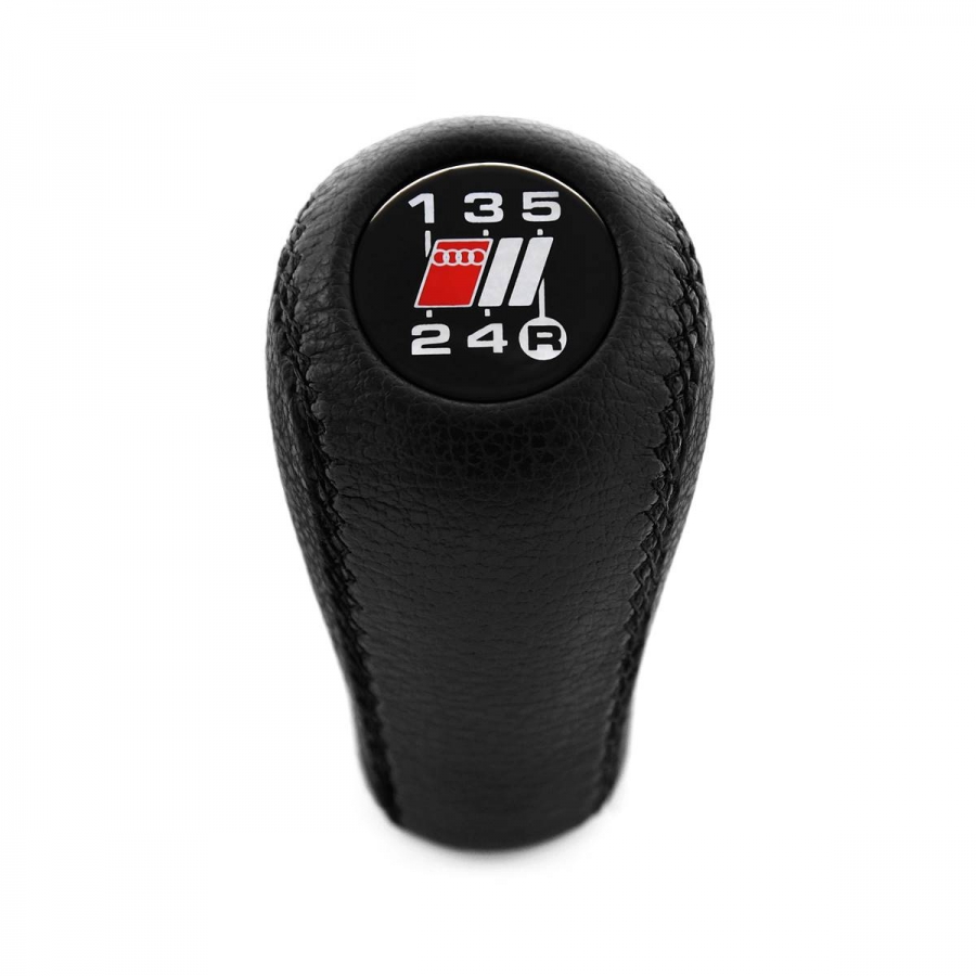 Audi S3 S4 S6 S8 Leather Gear Shift Knob Stick 5 Speed Manual Transmission Shifter Lever Screw-On Type M12x1.5