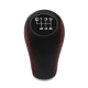 Audi Sport Red Stitched Leather Gear Shift Knob 6 Speed Manual Transmission Shifter Lever Screw-On Type M12x1.5
