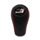 Audi RS Red Stitch Leather Shift Knob Gear Stick 5-6 Speed Manual Transmission Shifter Lever Screw-On Type M12x1.5