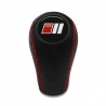 Audi S3 S4 S6 S8 Red Stitch Leather Shift Knob Gear Stick 4-5-6 Speed Manual Transmission Shifter Lever Screw-On Type M12x1.5
