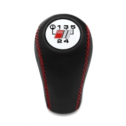 Audi S Sport White Emblem 100 S4 Typ 4A C4 1991-1994 UR S6 C4 Typ 4a5 Avant Typ 4a9 1994-1997 Red Stitch Gear Shift Knob 5 Speed