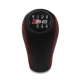 Audi S6 A6 C4 C5 Red Stitch Leather Gear Shift Knob Stick 6 Speed Manual Transmission Shifter Lever Screw-On Type M12x1.5