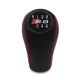 Audi A8 S8 4D D2 Red Stitch Leather Gear Shift Knob Stick 6 Speed Manual Transmission Shifter Lever Screw-On Type M12x1.5