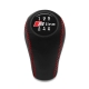 Audi S-Line Red Stitch Leather Gear Shift Knob Stick 5 Speed Manual Transmission Shifter Lever Screw-On Type M12x1.5