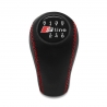 Audi S-Line Red Stitch Leather Shift Knob Gear Stick 6 Speed Manual Transmission Shifter Lever Screw-On Type M12x1.5