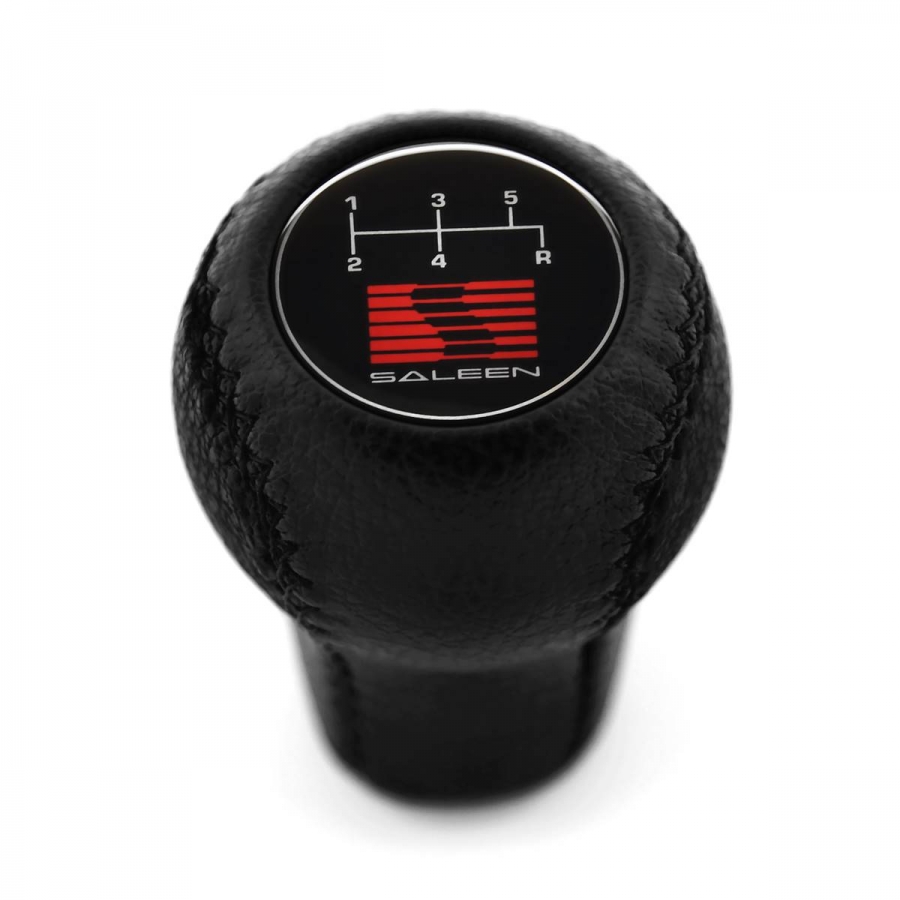 1979-1993 Ford Mustang Red Saleen GT Cobra 1993-2004 Genuine Leather Gear Shift Knob 5 Speed Manual Transmission M12x1.75