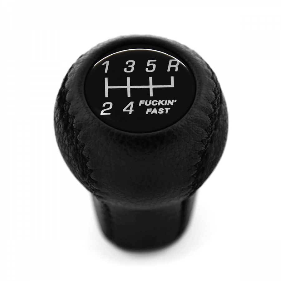 Ford Mustang Cobra 2003-2004 Fuckin` Fast Shift Knob T-56 Genuine Leather Manual Transmission 6 Speed Shifter Lever M12x1.75