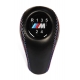 BMW M Sport Tri Color ///M stitched Leather Gear Shift Knob Stick 5 Speed Manual Transmission Shifter Lever