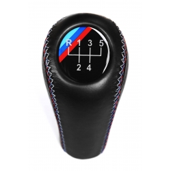 BMW M Technic Tri Color ///M stitched Leather Gear Shift Knob Stick 5 Speed Manual Transmission Shifter Lever