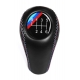 BMW M Technic Tri Color ///M stitched Leather Gear Shift Knob Stick 6 Speed Manual Transmission Shifter Lever