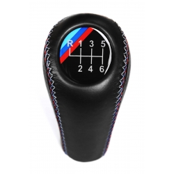 BMW M Technic Tri Color ///M stitched Leather Gear Shift Knob Stick 6 Speed Manual Transmission Shifter Lever
