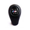 Gear Stick Shift Knob For BMW M Sport Tri Color ///M stitched Genuine Leather 6 Speed Manual Transmission Lever Push-in Type