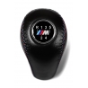 Gear Shift Knob For BMW M Sport Tri Color ///M stitched 5 Speed Manual Transmission Genuine Leather Shifter Lever Push-in Type