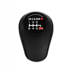 Nissan Nismo Leather Gear Shift Knob Stick 6 Speed Manual Transmission Shifter Lever Screw-On Type M10xP1.25