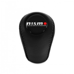 Nissan Nismo Gear Shift Knob For Lift-Up Reverse 6 Speed Manual Transmission Real Leather Shifter Lever Screw-On Type M10xP1.25