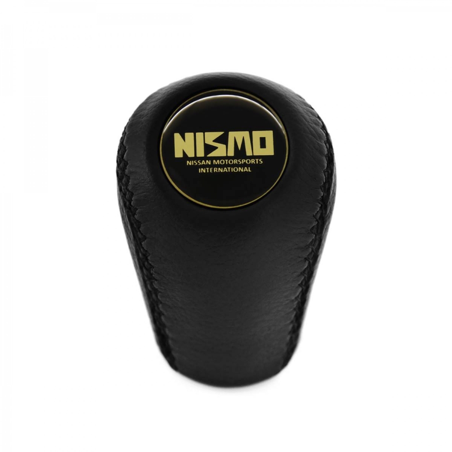 Nissan Nismo Gear Shift Knob For Lift-Up Reverse 6 Speed Manual Transmission Real Leather Shifter Lever Screw-On Type M10xP1.25