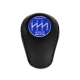 Nissan Trust Grex Bluse Shift Knob Lift-Up Reverse Lockout 6 Speed Manual Transmission Leather Shifter Screw-On Type M10xP1.25