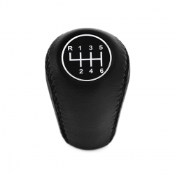 Mitsubishi Genuine Leather Gear Shift Knob 6 Speed Manual Transmission Shifter Lever M10x1.25 Screw-On Type