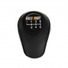 Mitsubishi Ralliart Leather Shift Knob 6 Speed Pull-UP Reverse Lockout Manual Transmission Shifter Lever M10x1.25 Screw-On Type