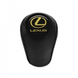 Lexus Golden Emblem Shift Knob Pull-UP Reverse Lockout 6 Speed Manual Transmission Shifter Lever Screw-On Type M12x1.25