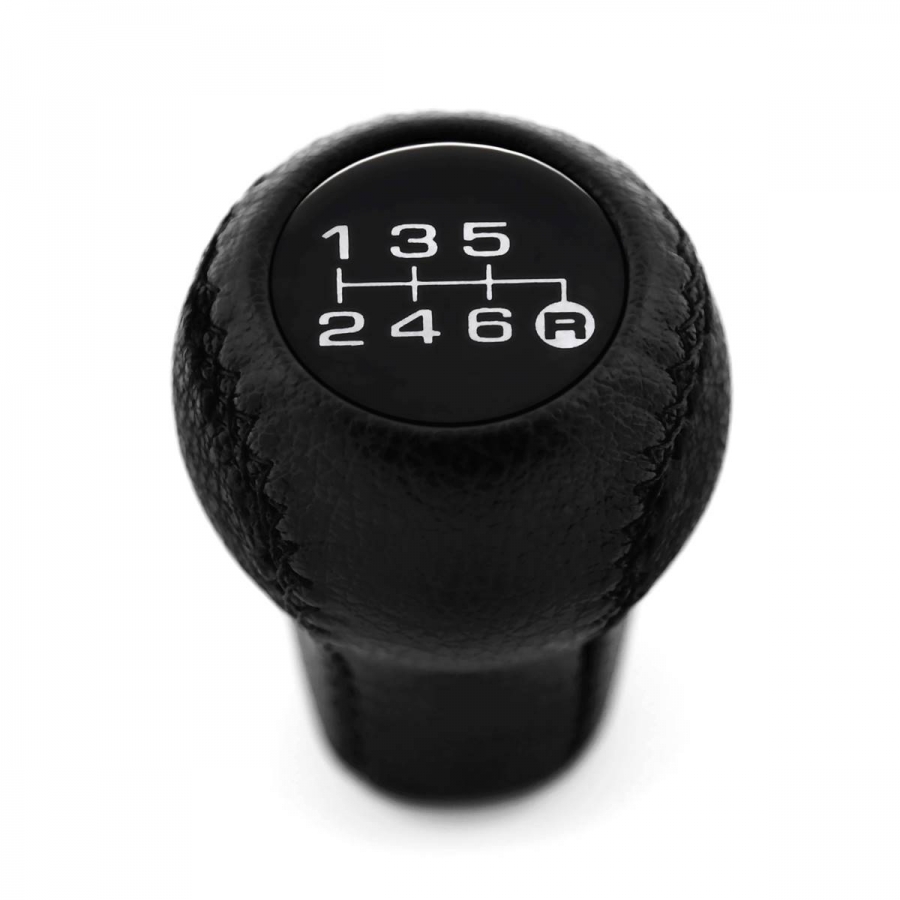 Mitsubishi Short Shift Knob 6 Speed MT Pull-UP Reverse Lockout Genuine Leather Gear Shifter Lever Screw-On Type M10x1.25