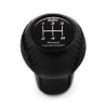 Mitsubishi HKS Black Genuine Leather Short Shift Knob 5 Speed Manual Transmission Gear Shifter Lever M10x1.25 Screw-On Type