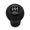 Mitsubishi Trust Grex Black Emblem Short Shift Knob 5 Speed Manual Gearbox Real Leather Shifter Lever Screw-On Type M10x1.25