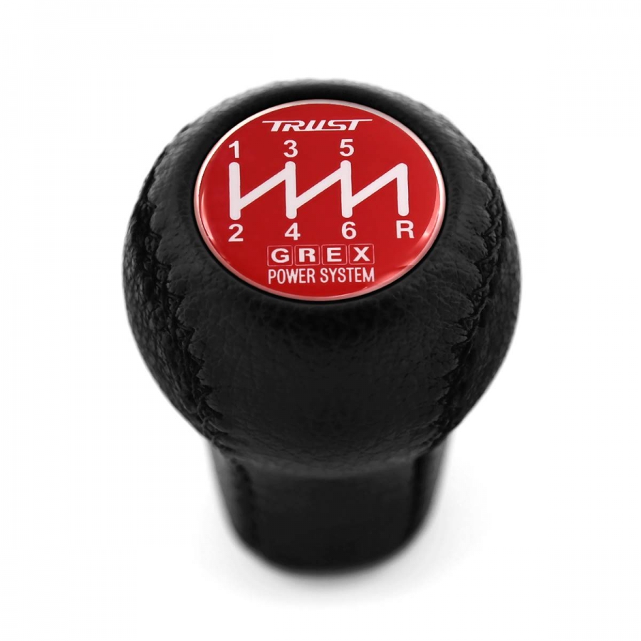 Mitsubishi Short Shift Knob 6 Speed MT Pull-UP Reverse Lockout Genuine Leather Shifter Lever Screw-On Type M10x1.25