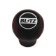 Mitsubishi Blitz Genuine Leather Red Stitched Gear Shift Knob 4 5 Speed MT Shifter Lever Screw-On Type M10x1.25