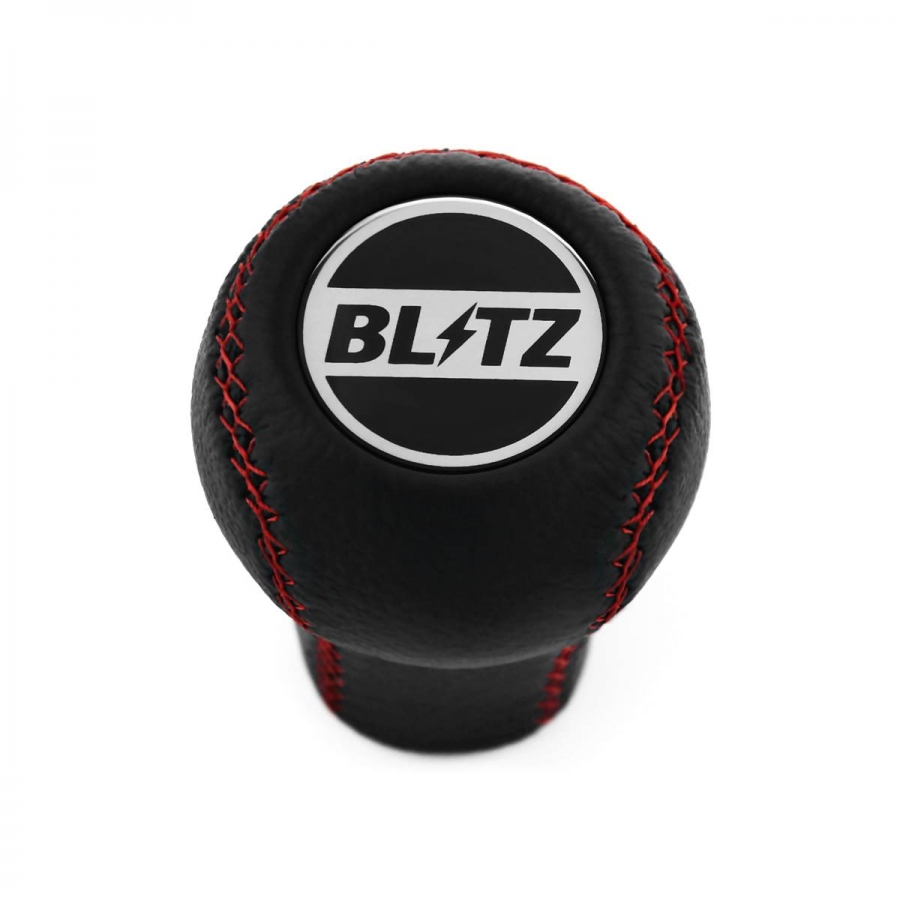 Mitsubishi Blitz Genuine Leather Red Stitched Gear Shift Knob 4 5 Speed MT Shifter Lever Screw-On Type M10x1.25