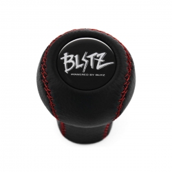 Mitsubishi Blitz Genuine Leather Red Stitched Gear Shift Knob 4 5 Speed MT Shifter Lever Screw-On Type M10x1.25