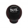 Mitsubishi Blitz Genuine Leather Red Stitched Gear Shift Knob 4 5 Speed MT Shifter Lever Screw-On Type M10x1.25