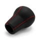 Mitsubishi Shift Knob 6 Speed MT Pull-UP Reverse Lockout Genuine Leather Red Stitched Gear Shifter Lever Screw-On Type M10x1.25