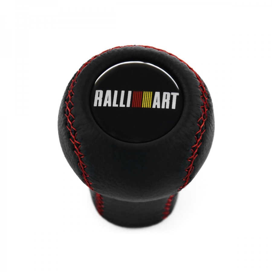 Mitsubishi Ralliart Evo Red Stitched Short Shift Knob 4 5 Speed MT Gear Shifter Lever Screw-On Type M10x1.25