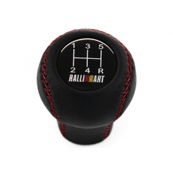 Mitsubishi Greddy Genuine Black Leather Short Shift Knob 5 Speed Manual Transmission Gear Shifter Lever Screw-On Type M10x1.25