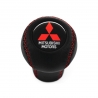 Mitsubishi Motors Red Stitched Short Shift Knob 4 5 Speed MT Gear Shifter Lever Screw-On Type M10x1.25