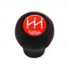 Mitsubishi VeilSide Evolution Red Real Leather Shift Knob 5 Speed Manual Transmission Gear Shifter Lever Screw-On Type M10x1.25