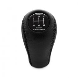 Mitsubishi HKS Black Genuine Leather Gear Stick Shift Knob 4 5 Speed MT Shifter Lever Screw-On Type M10x1.25