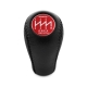 Mitsubishi Trust Grex Red Shift Knob 6 Speed MT Pull-UP Reverse Lockout Genuine Leather Shifter Lever Screw-On Type M10x1.25