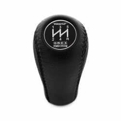 Mitsubishi Trust Grex Black Gear Stick Shift Knob 5 Speed Manual Gearbox Real Leather Shifter Lever Screw-On Type M10x1.25