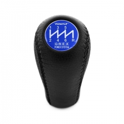 Mitsubishi Trust Grex Blue Shift Knob 6 Speed MT Pull-UP Reverse Lockout Genuine Leather Shifter Lever Screw-On Type M10x1.25