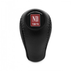 Mitsubishi Nardi Tokyo Blue Genuine Leather Gear Stick Shift Knob 4 5 Speed MT Shifter Lever M10x1.25 Screw-On Type