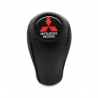 Mitsubishi Motors Genuine Black Leather Gear Stick Shift Knob 4 5 Speed MT Shifter Lever M10x1.25 Screw-On Type